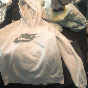 Large white nike hoodie